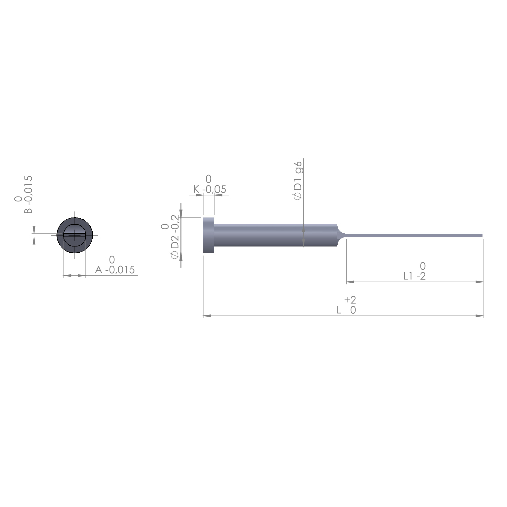 Flat Ejector Pin Nitreded